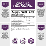Suplemento Orgánico de Ashwagandha 1950 mg - 120 Cápsulas