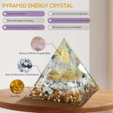Pirámide de orgón para energía positiva, piedra lunar arcoíris