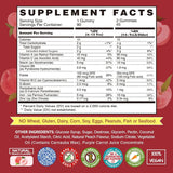 Suplemento de gomitas de hierro veganas, con vitamina C, A
