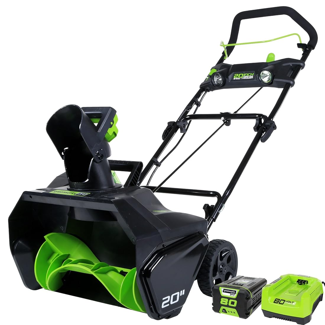 Lanzador de nieve inalámbrico de 20 pulgadas y 80 V