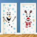 Pegatinas de Navidad para Puerta - Decoración Festiva Snowman
