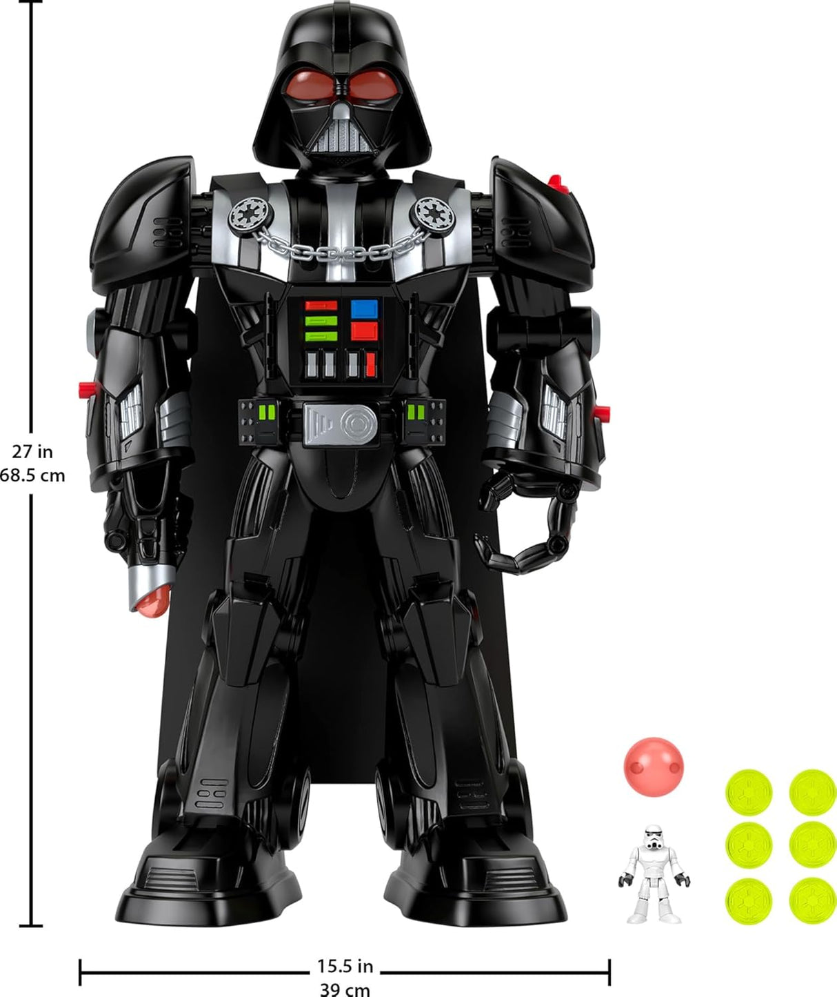 Imaginext Star Wars Darth Vader Bot 2+ Ft Toy con luces y sonidos
