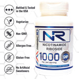 Suplemento Nicotinamida Riboside 1000mg porción 120 cápsulas