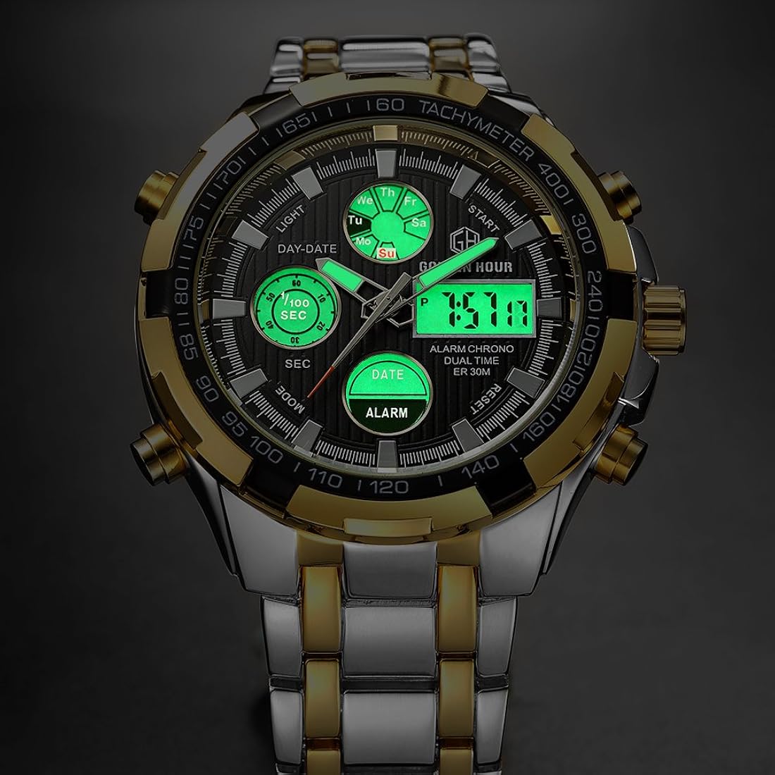 Relojes digitales analógicos para hombres de pulsera S