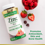 Suplemento Gomitas de zinc de apoyo inmunológico 30 mg 120un