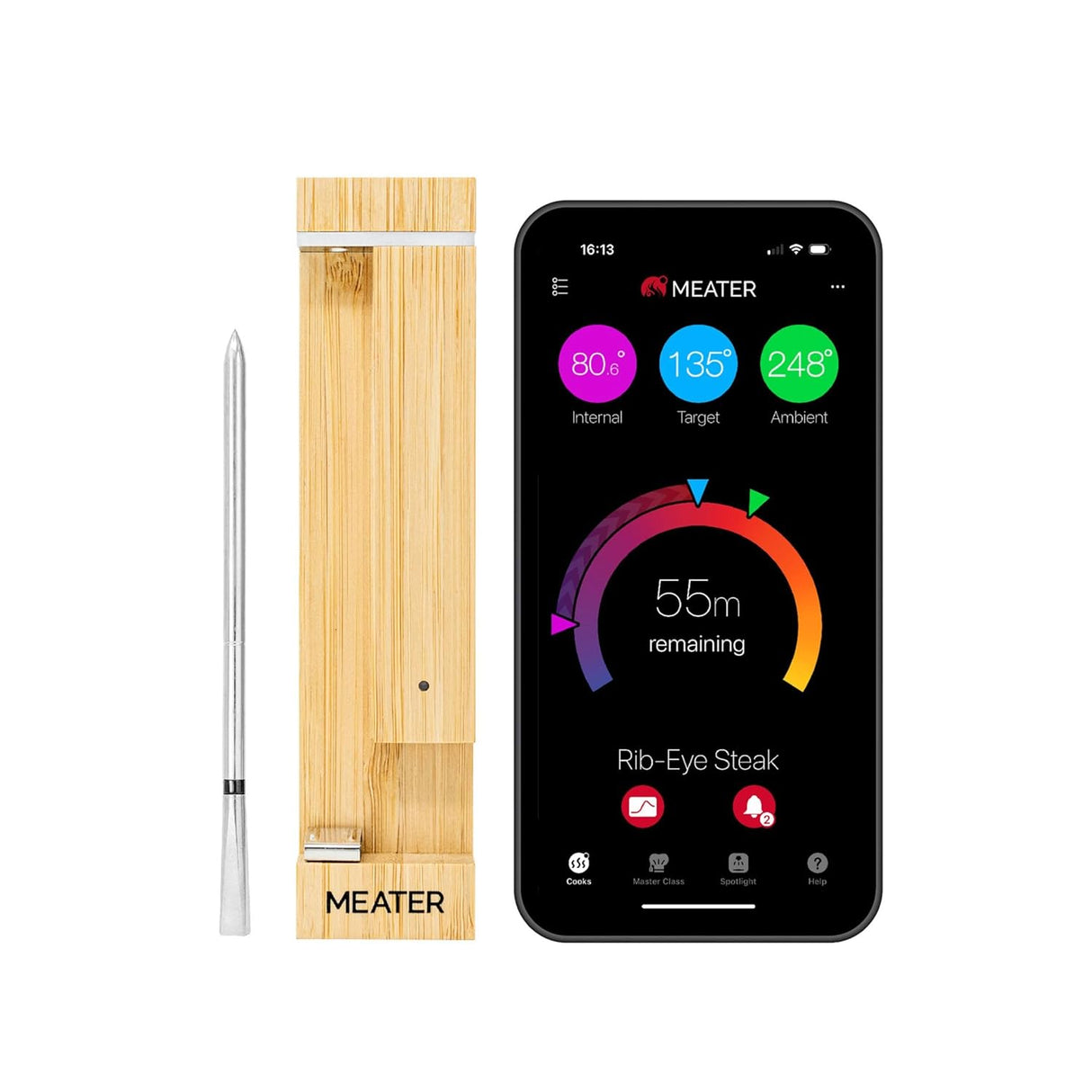 Termómetro de carne inalámbrico MEATER Pro | 1000°F, Bluetooth