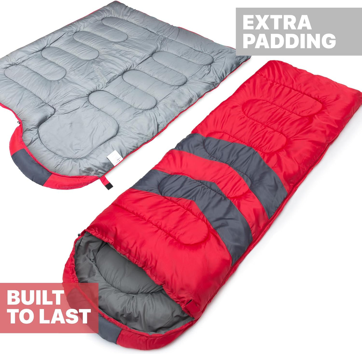 Sleeping Bags for Adults & Kids - Cold/Warm Weather, Lightweight
