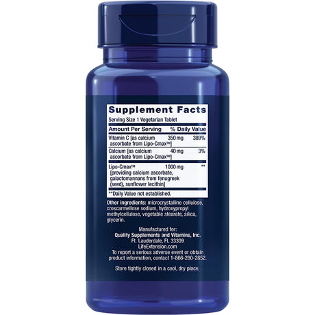 Suplementos Fórmula de hidrogel liposomal de vitamina C 60 U