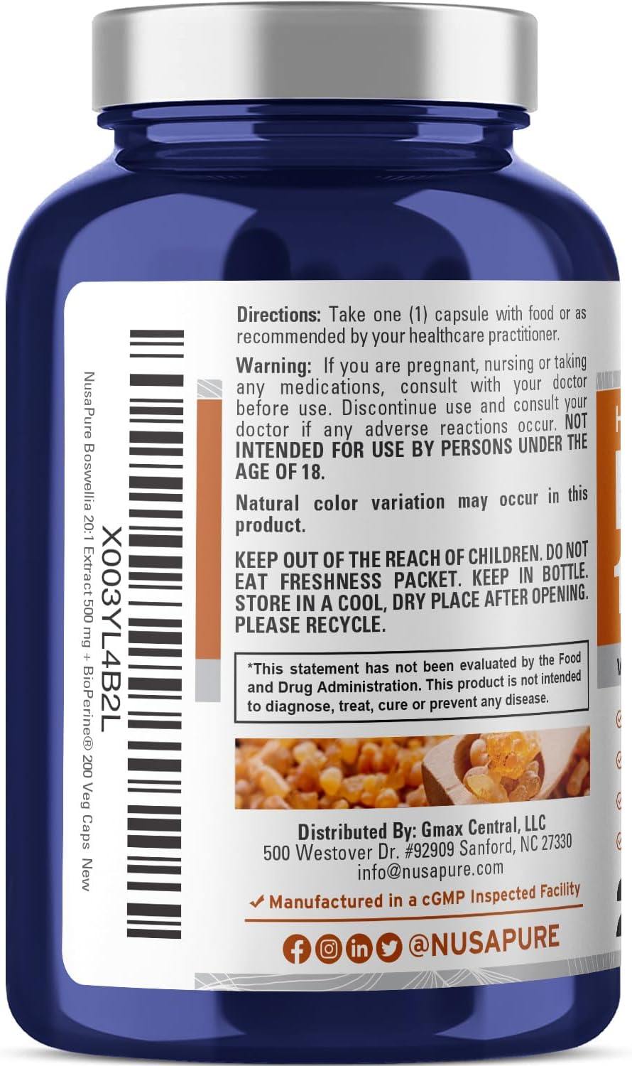 Boswellia Serrata 10,000mg Veggie Caps, Ayurvedic Herb