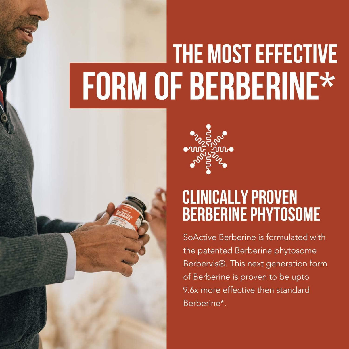 Berberina Fitosoma 550 mg: Absorción 9.6x, 60 Dosis