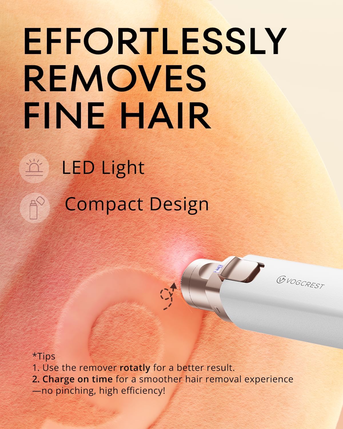 Depilador Facial 2 en 1: Afeitadora y Recortadora de Cejas