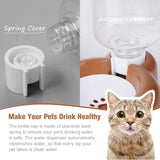 Juego de Comedero para Perros y Gatos - Con Dispensador y Acero