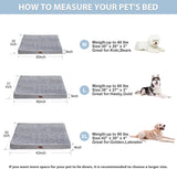 Cama ortopédica para perros grandes WNPETHOME, espuma huevo 36x27