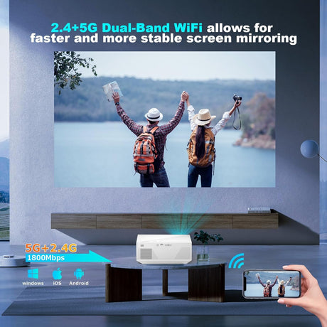 Proyector Mini 16000 Lumens Full HD WiFi Bluetooth Portátil