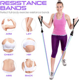 Bandas de resistencia 150 lbs con asas y correas de tobillo