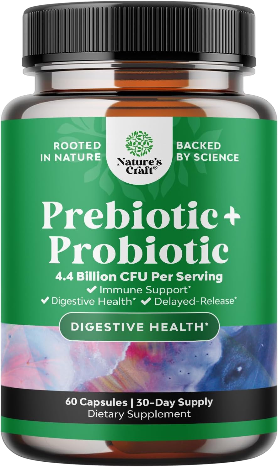 Suplemento de prebióticos y probióticos  salud intestinal