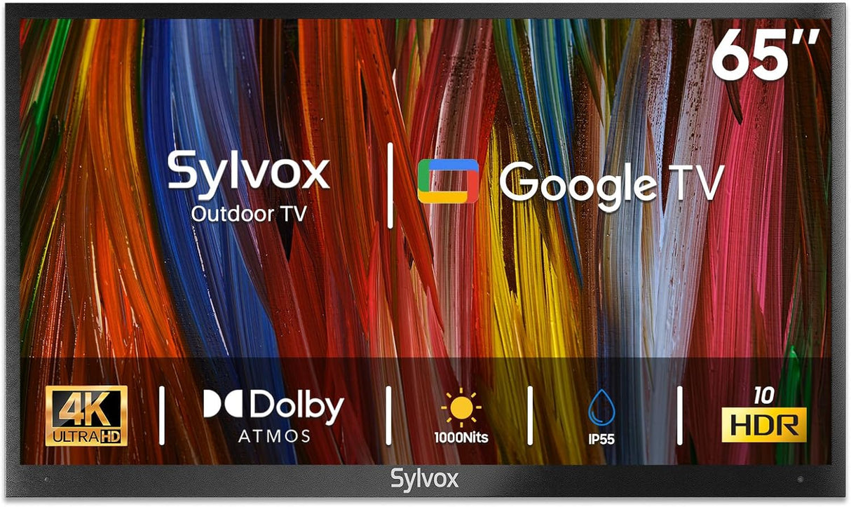 Televisor exterior SYLVOX 65 4K resistente al agua Deck Pro 2.0