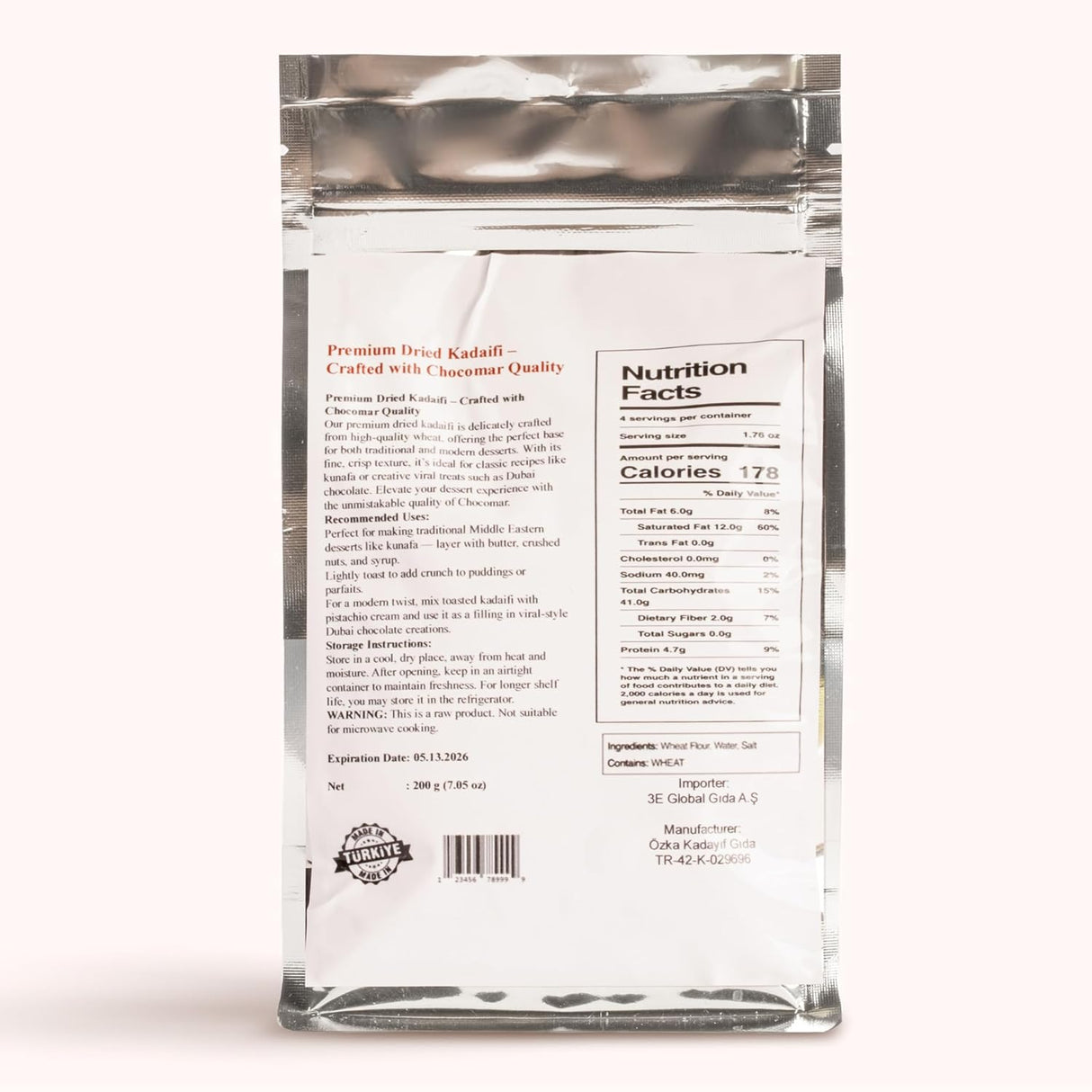 Kataifi Premium Dried Fillo para Postres Dubai 200g