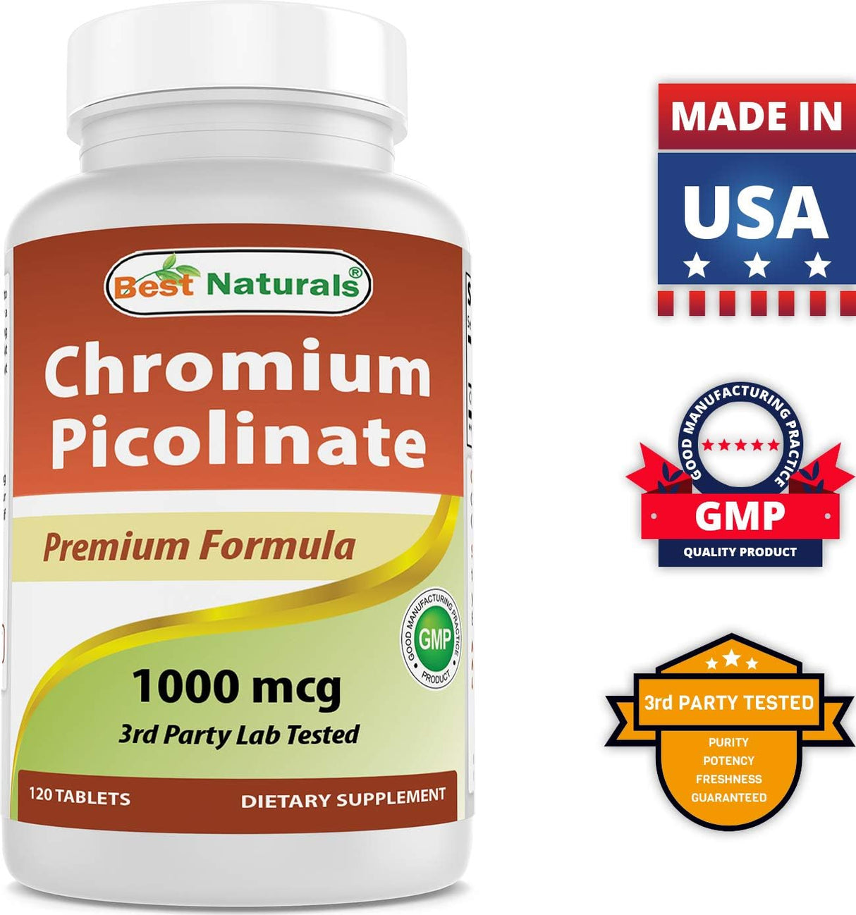 Suplementos Alimenticios Picolinato de cromo 1000 mcg 120