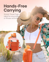 Botella de agua de medio galón, BUZIO, acero inoxidable 64 oz