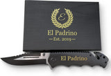 Cuchillo premium grabado, accesorio de viaje compacto