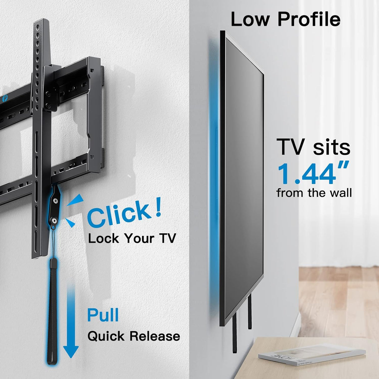 Soporte de pared para TV Pipishell, tiltable, VESA 600x400