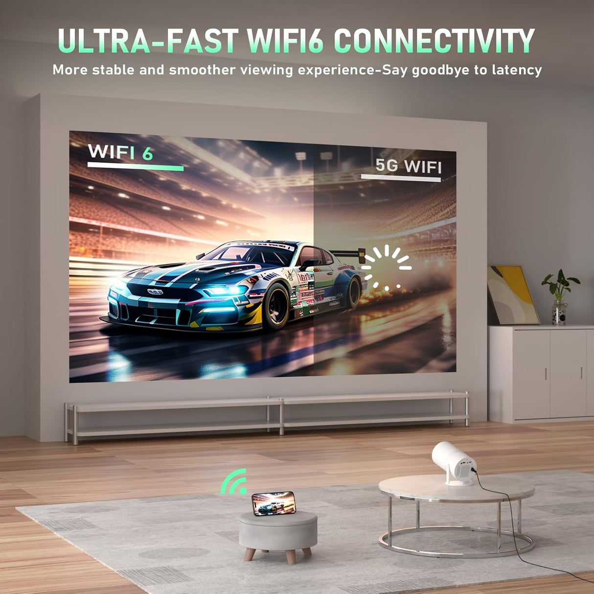Proyector Mini XuanPad, Android, WiFi 6, FULL HD 1080P