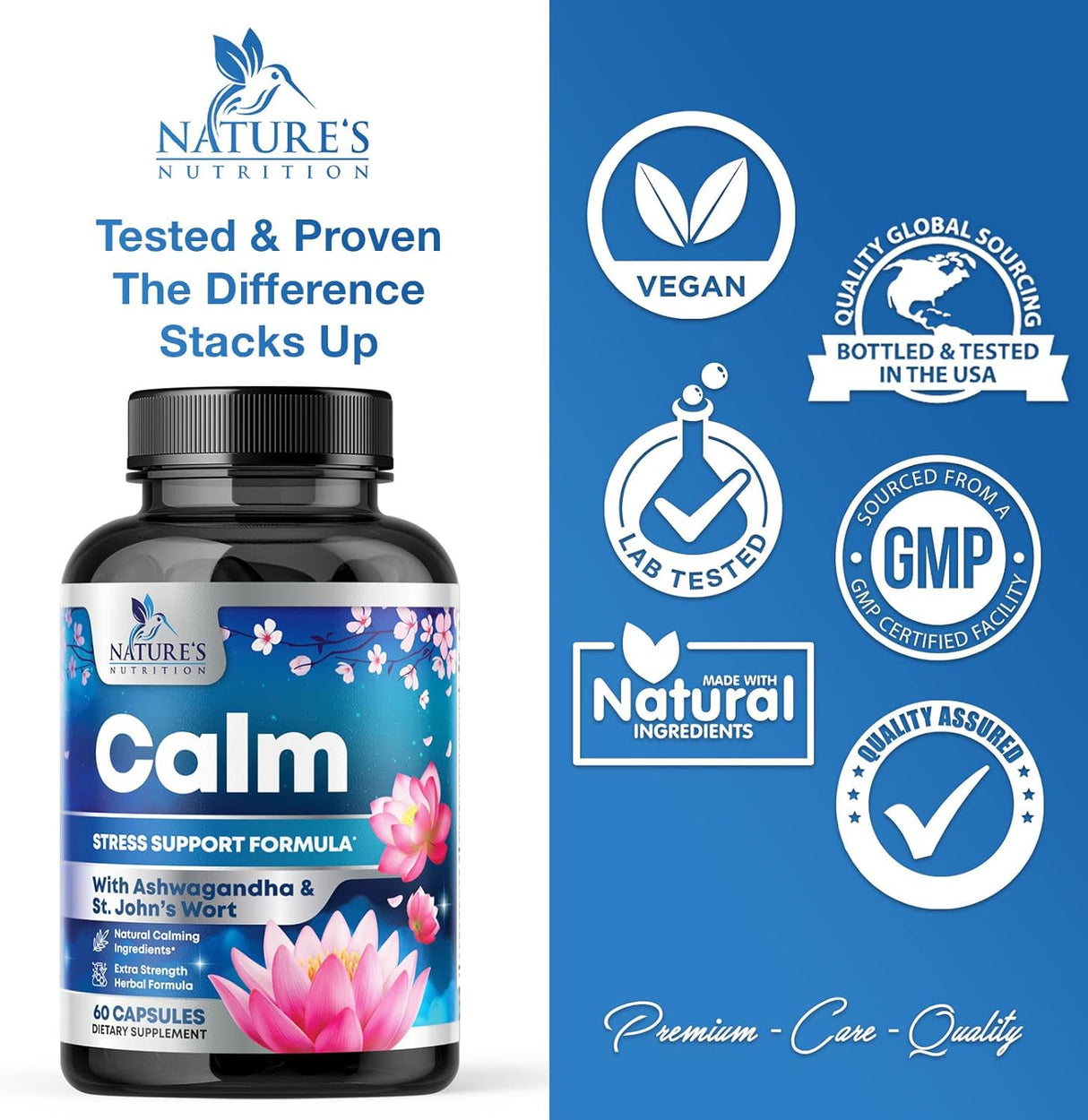 Suplemento Natur Nutrition con magnesio apoyo para la calma