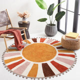 LIVEBOX Alfombra redonda bohemia 4ft antideslizante para niños