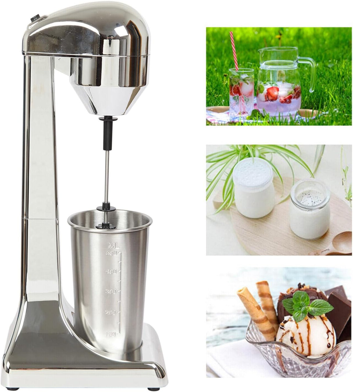 Licuadora de Milkshake, 100W, 2 Velocidades, 500ML, Modelo Pro