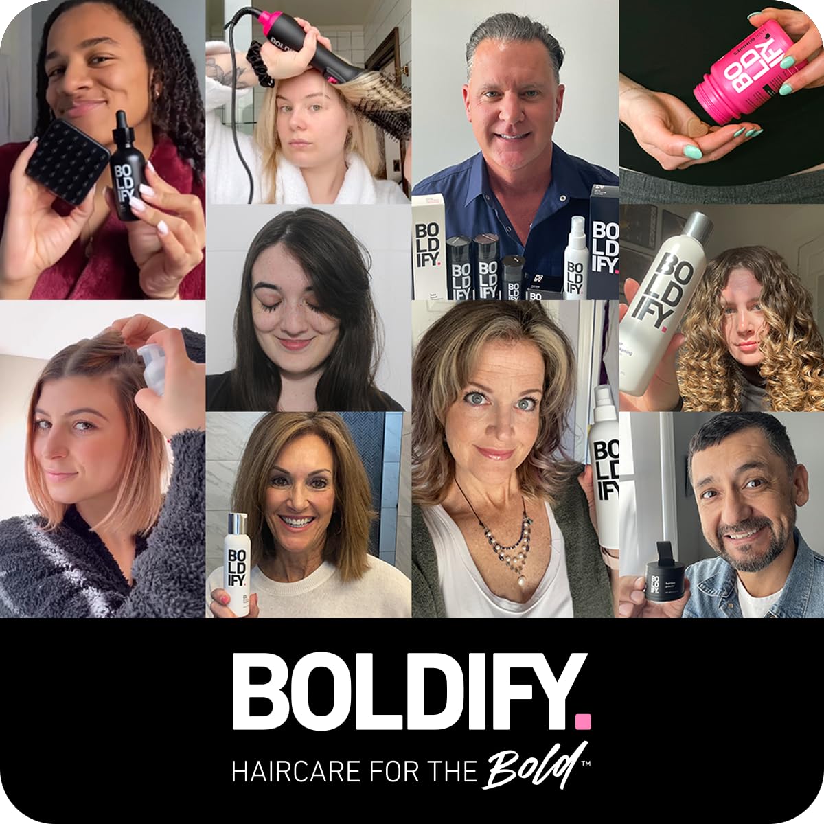Shampoo en aerosol seco para mujeres y hombres Boldify