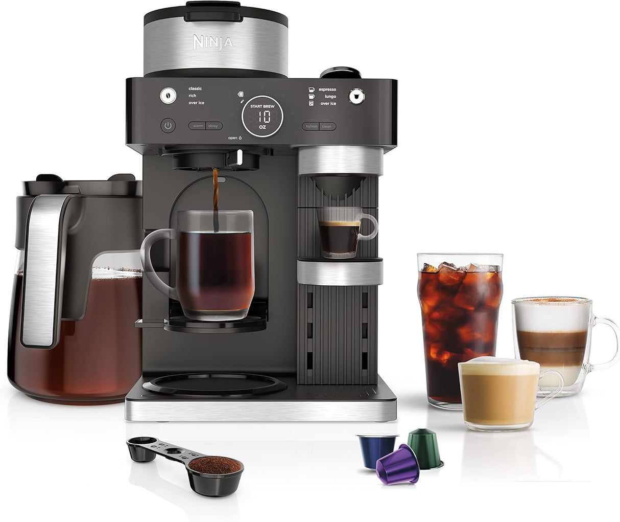 Máquina de Café Espresso Ninja, 3 estilos, CFN601