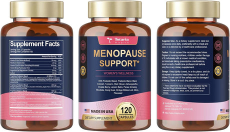 Suplemento menopausia 40-en-1, equilibrio hormonal, 120 cápsulas