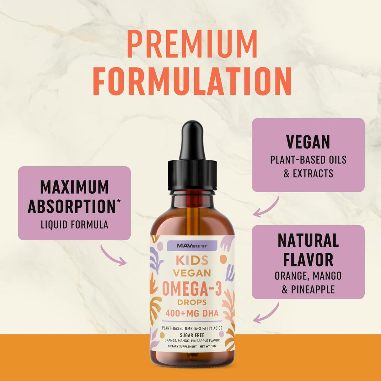 Omega 3 Líquido Vegano para Niños con Alga, 30s