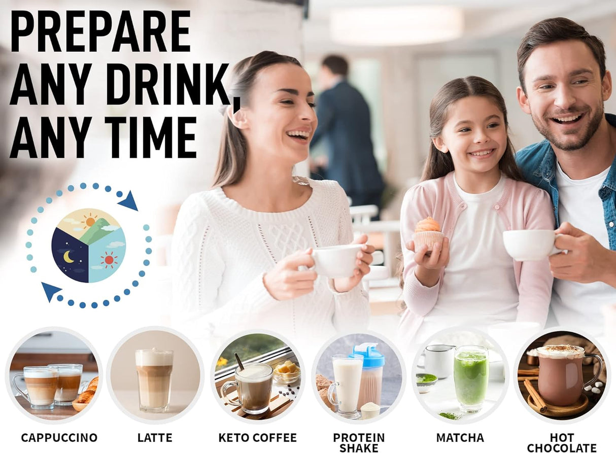 Batidor Eléctrico Zulay Kitchen para Leche y Bebidas - Negro