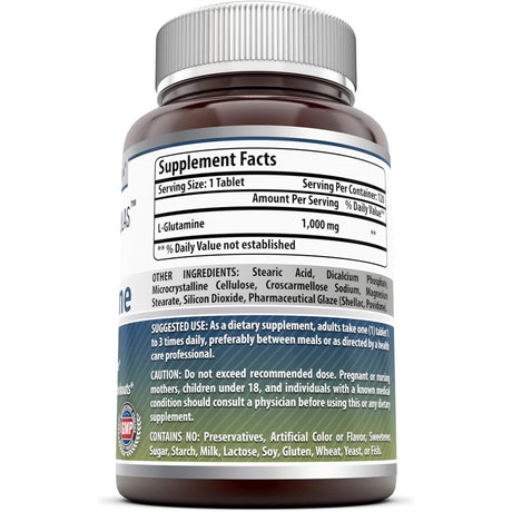 Suplemento L Glutamine 1000 mg 120 tab  sistema inmunológico