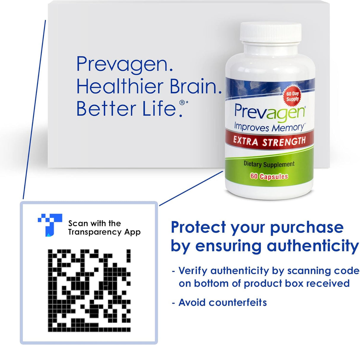 Suplemento Prevagen Mejora la memoria: extra fuerte 20 mg