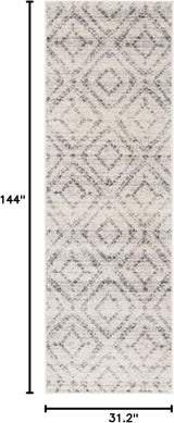 Alfombra Runner Moderna Diseño Diamante Distressed ADR131C