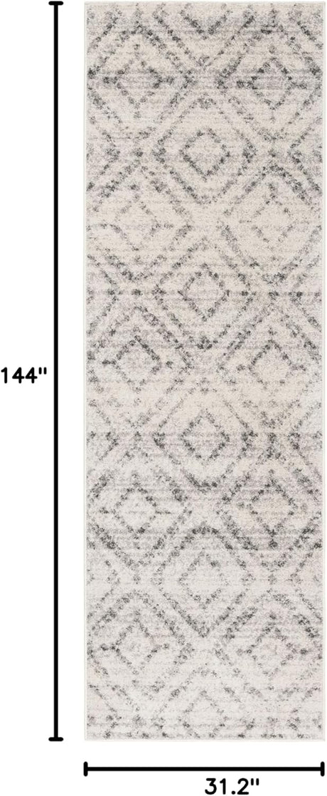 Alfombra Runner Moderna Diseño Diamante Distressed ADR131C