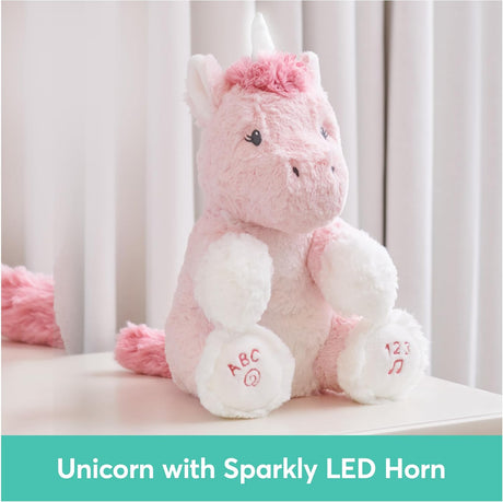 GUND Alora Unicorn Peluche Animado, Canta ABC y 123, 11”