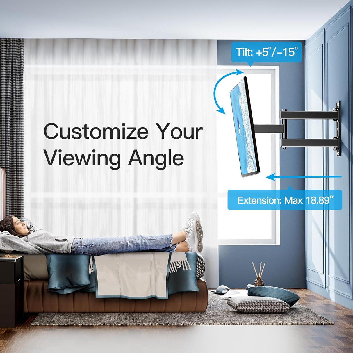 Soporte de pared PERLESMITH para TV 26-60 Full Motion PSMFK12