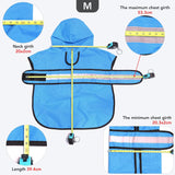 Chubasquero Reflectante para Perros - Impermeable, Ajustable, Mediano