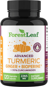 Suplemento Orgánico de Cúrcuma Extra Fuerza 2265mg con Jengibre