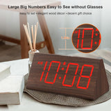 Reloj Despertador Digital de Madera, DreamSky con USB Snooze