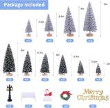 Arbolito Navidad Mini Botella Cepillo 30pcs Base Madera