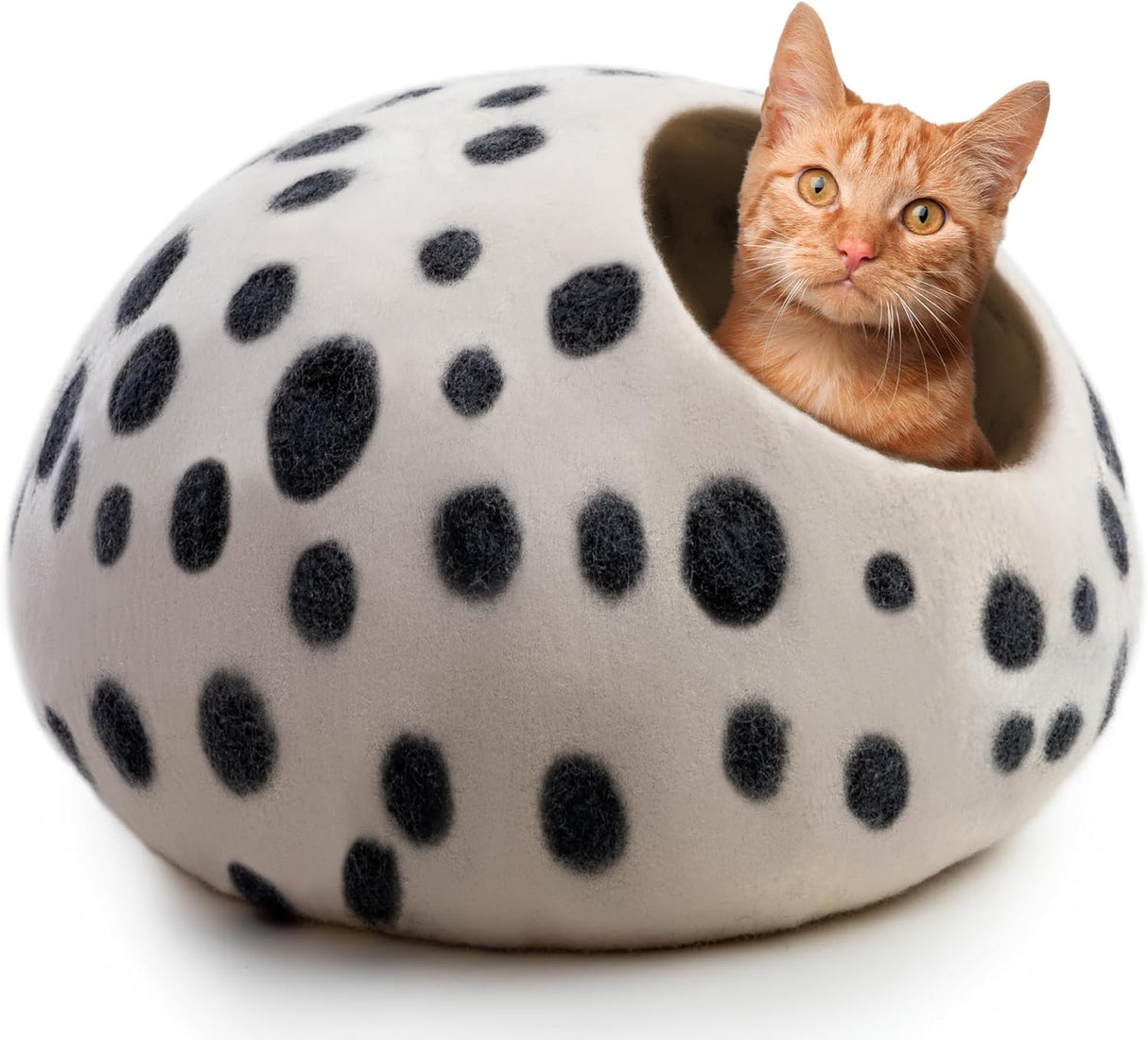 Cueva para gatos de lana merina Woolygon - Ecoamigable, plegable
