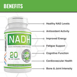 Suplemento MAAC10 NADH 20mg cada 60 cápsulas para energía