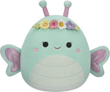 Peluche Squishmallows 8 Reina Mariposa con Corona de Flores
