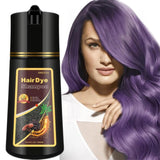Champú de tinte para el cabello morado 3 en 1
