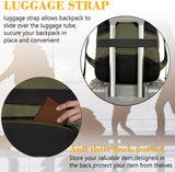Mochila de viaje para laptop de 15.6 pulgadas verde